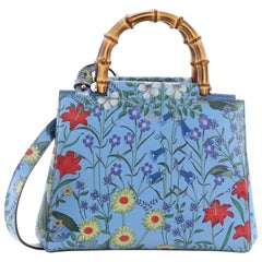 Gucci Nymphaea Tote Floral Printed Leather Small