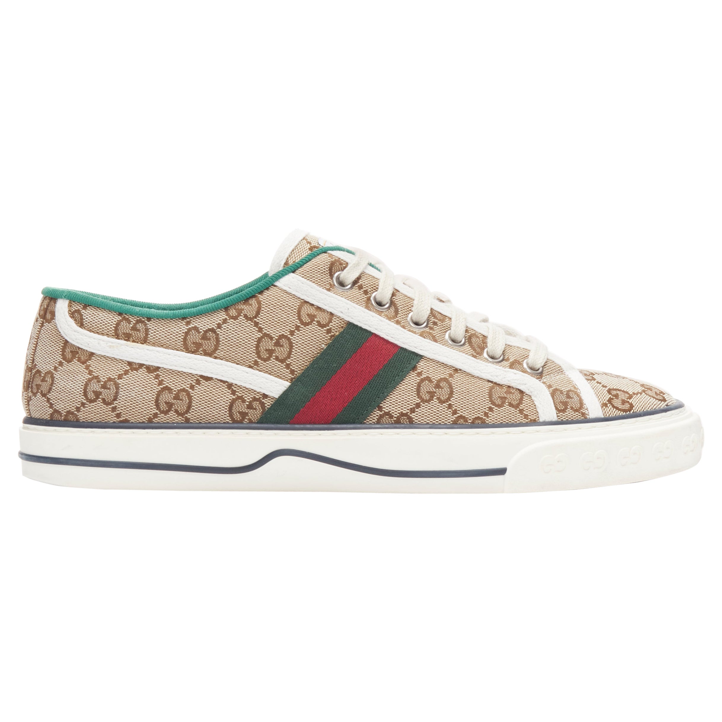 GUCCI Off The Grid Tennis 1977 monogram web low top sneaker UK8.5 EU42.5