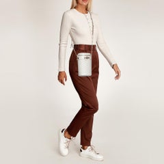 Gucci Off Whie Leather Trapuntata Crossbody Bag