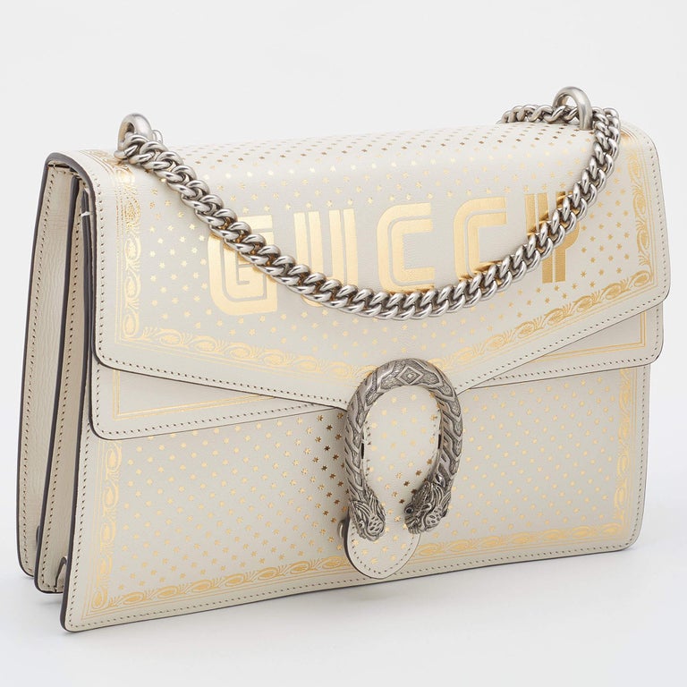 Gucci Dionysus Small Satin Shoulder Handbag Gold Color