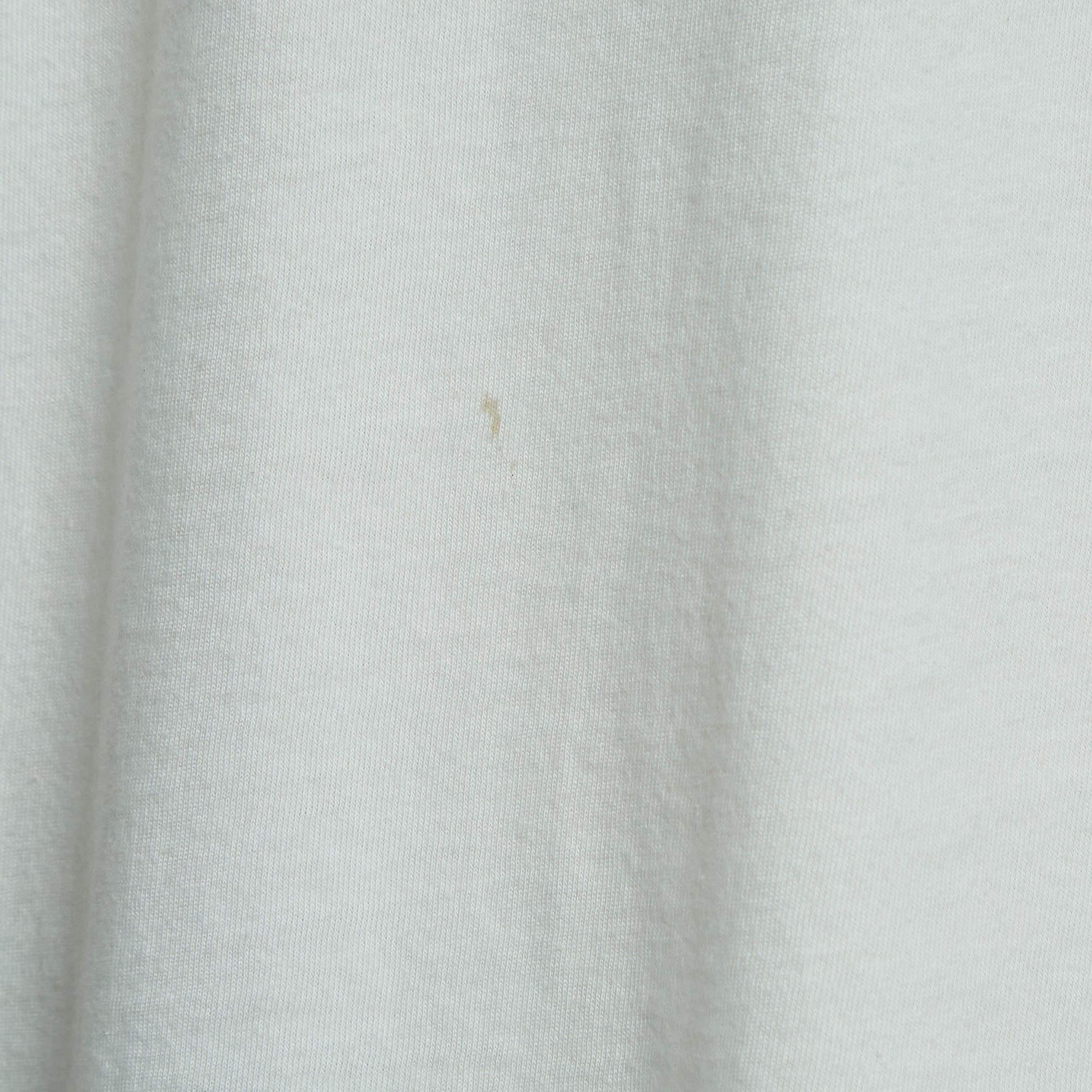 Gucci Off White Graphic Print Cotton T-Shirt S For Sale 2