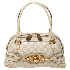 Gucci Off White Guccissima Leder Wave Boston Tasche