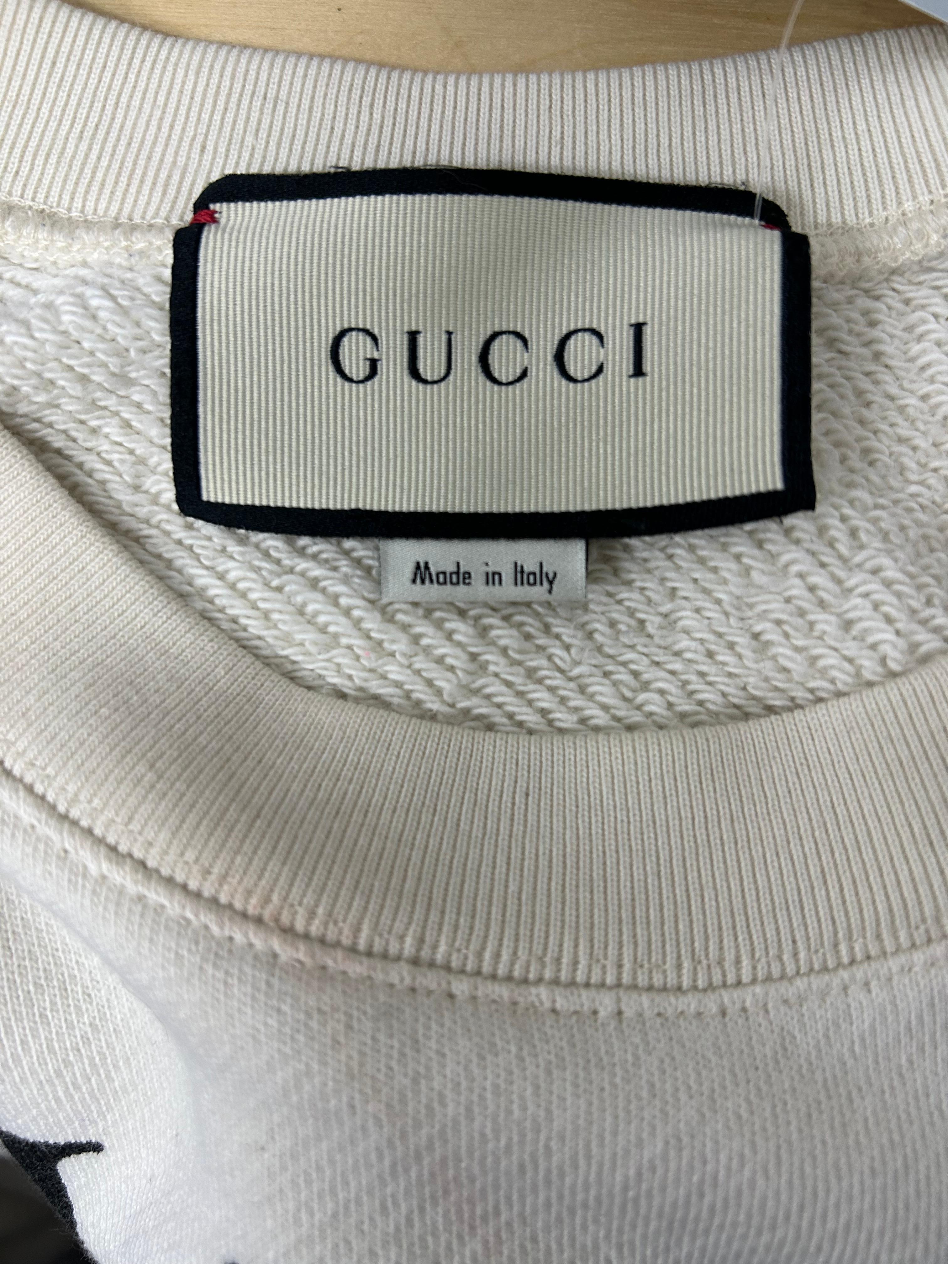 Gucci Off-White Interlocking G Sweatshirt Größe XS Damen im Angebot