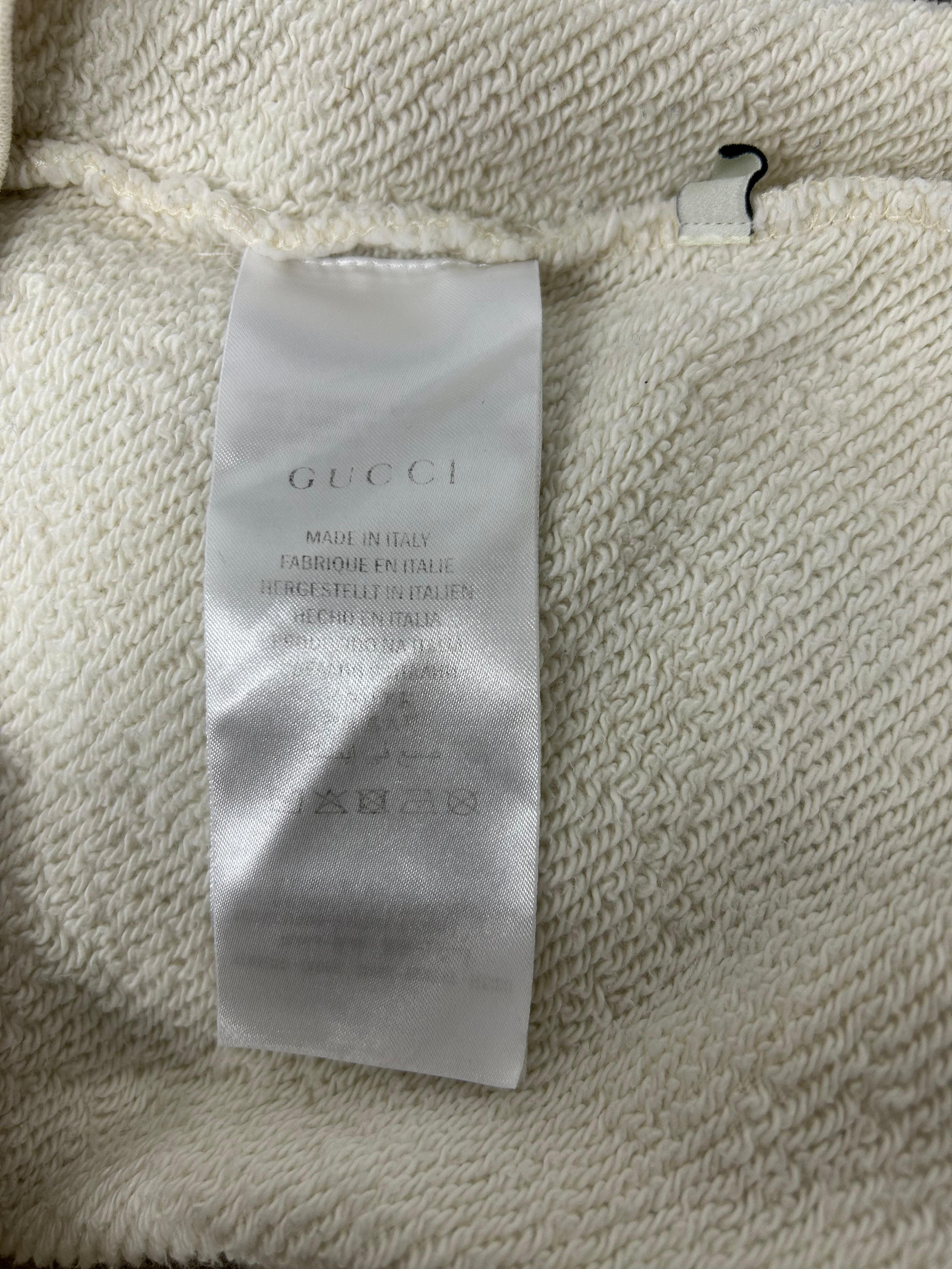 Gucci Off-White Interlocking G Sweatshirt Size XS For Sale 1