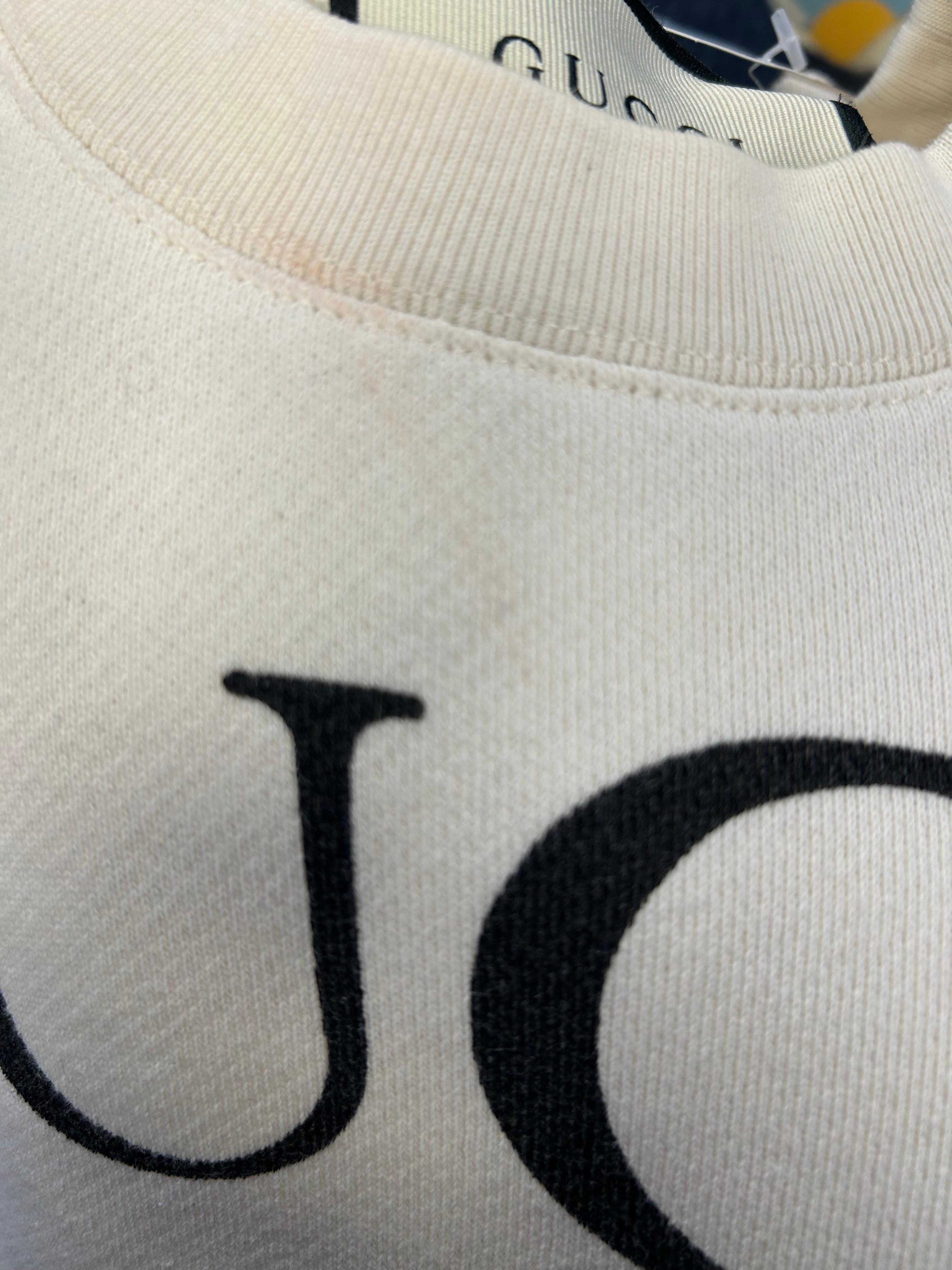 Gucci Off-White Interlocking G Sweatshirt Größe XS im Angebot 2