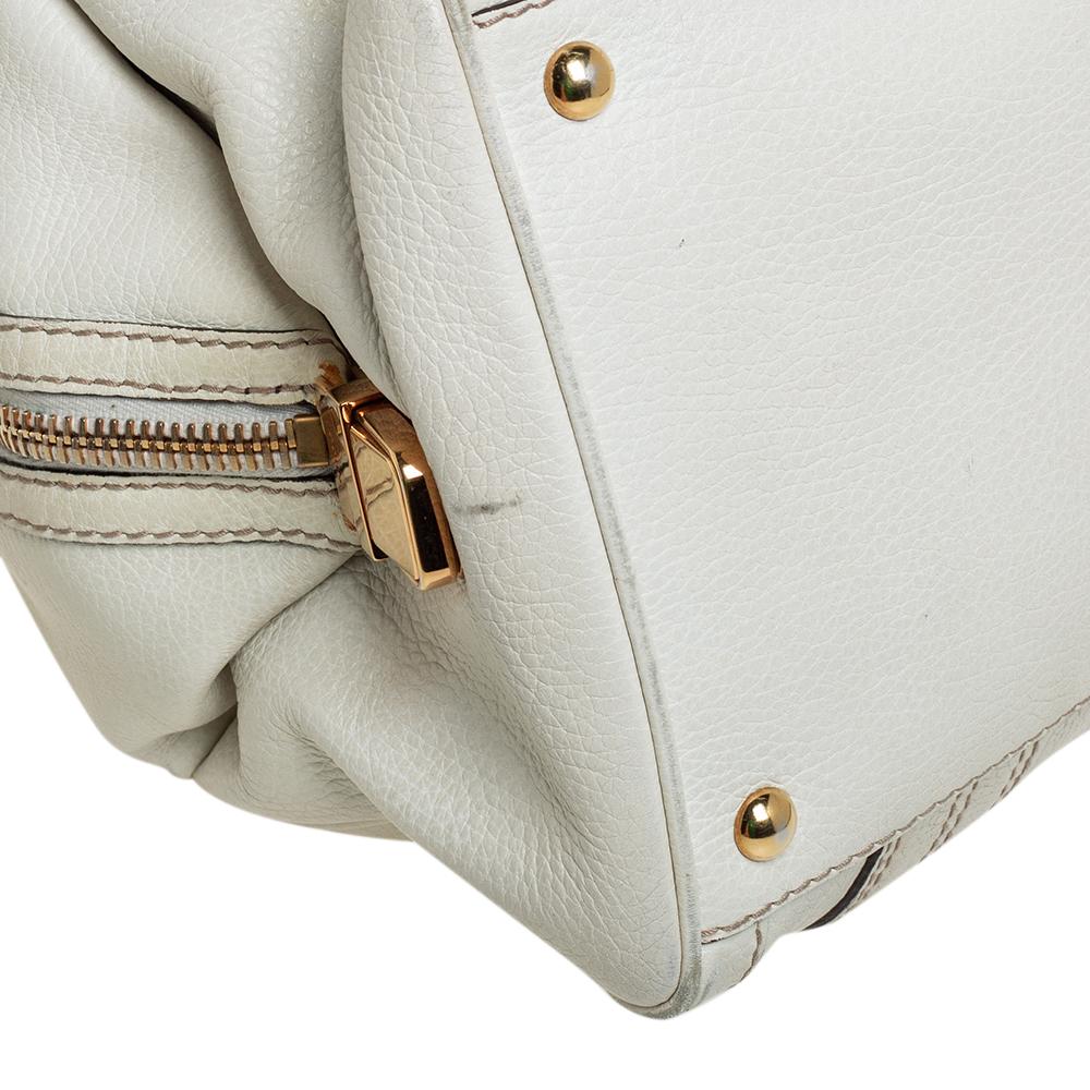 Gucci Off White Leather Aviatrix Boston Bag 1