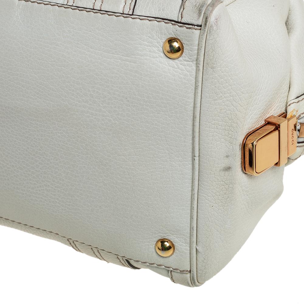 Gucci Off White Leather Aviatrix Boston Bag 3