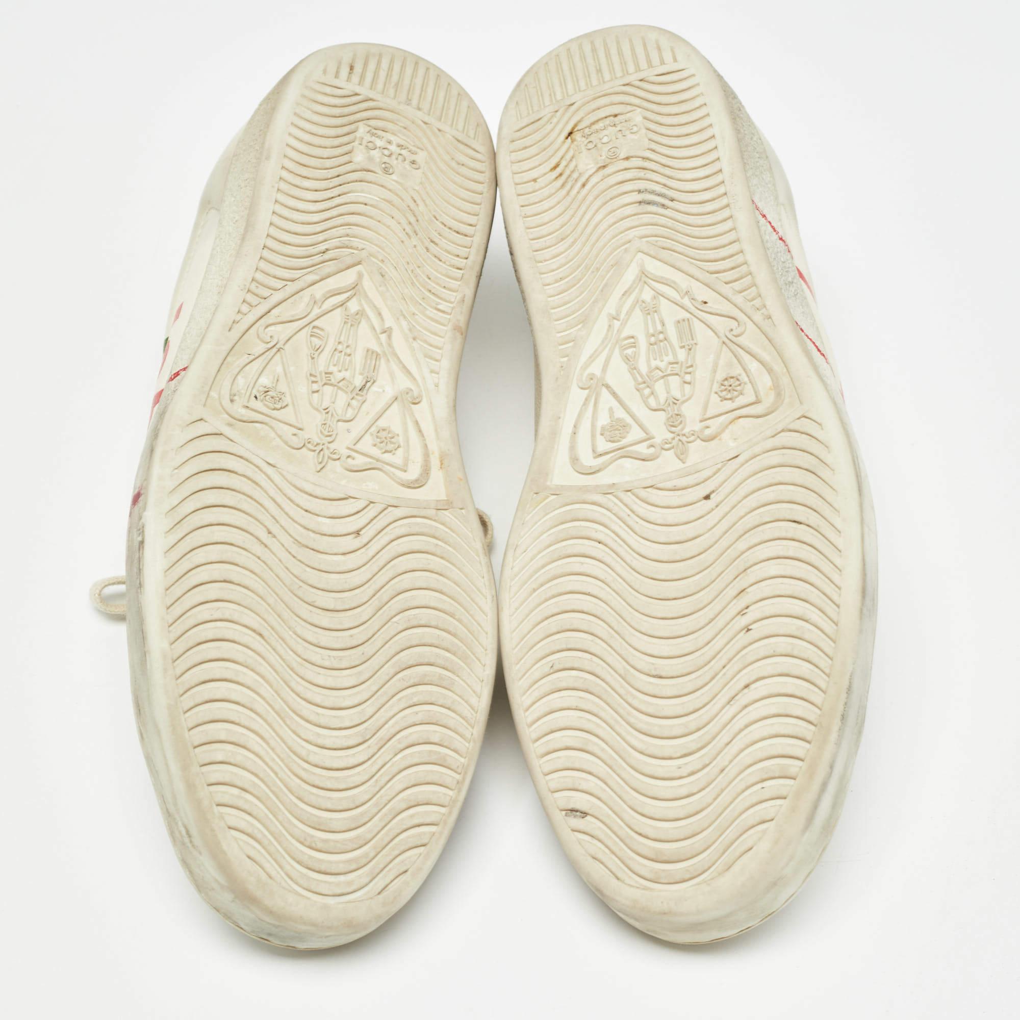 Gucci Off White Leather Gucci Blade Ace Sneakers Size 44.5 2