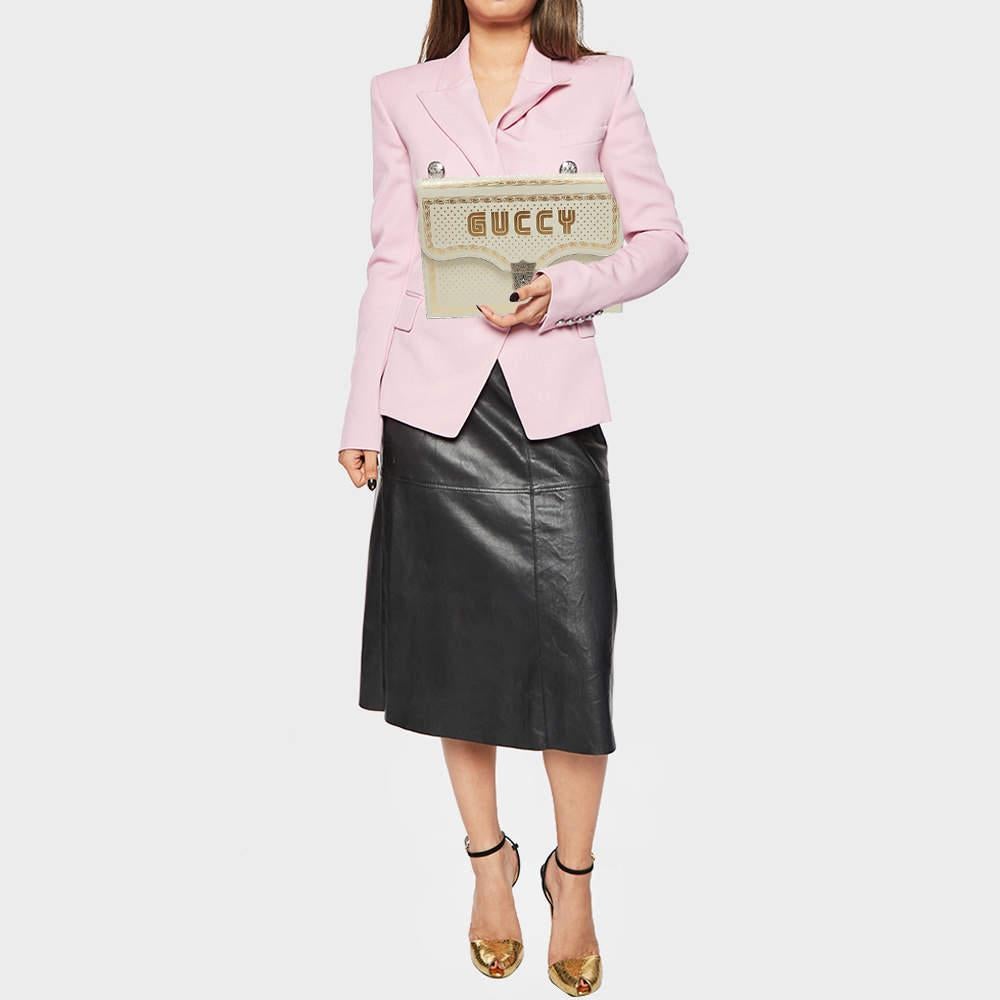 This clutch is just the right accessory to compliment your chic ensemble. It comes crafted in quality material featuring a well sized interior that can comfortably hold all your little essentials.