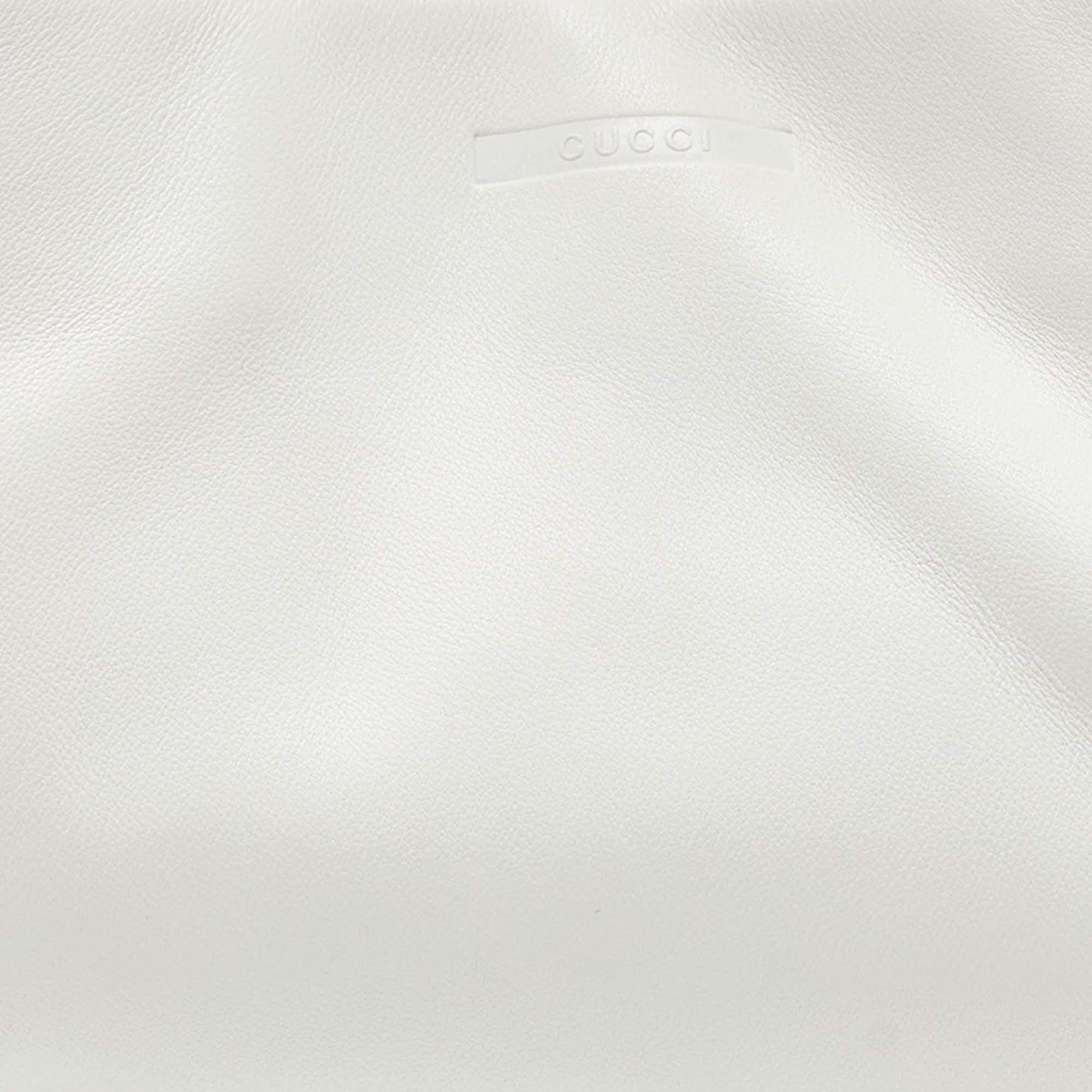 Gucci Hobo de piel blanco roto 2
