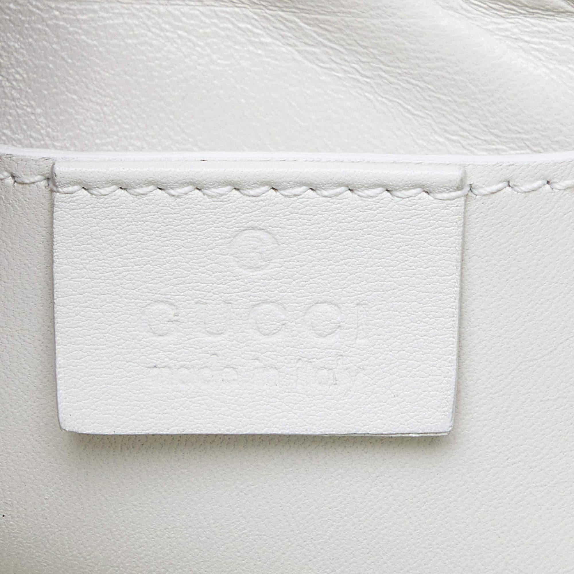 Gucci Hobo de piel blanco roto 4