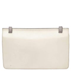 Gucci Off-white Leather Lady Bamboo Flap Bag