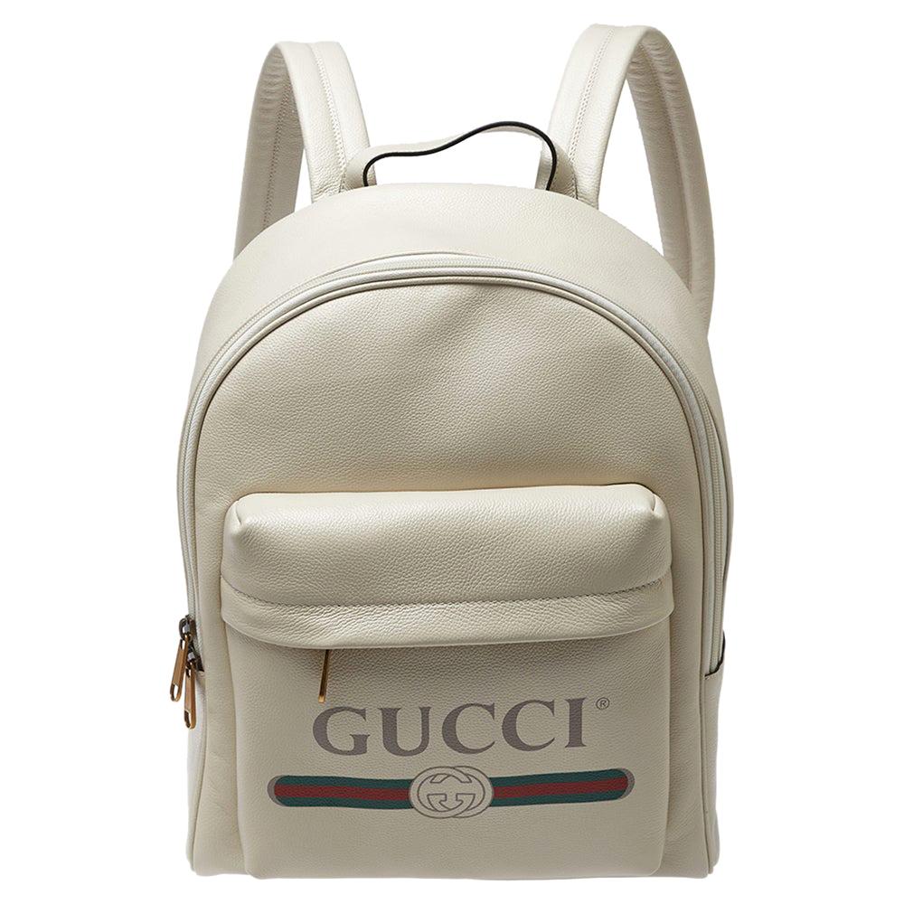 off white backpack leather