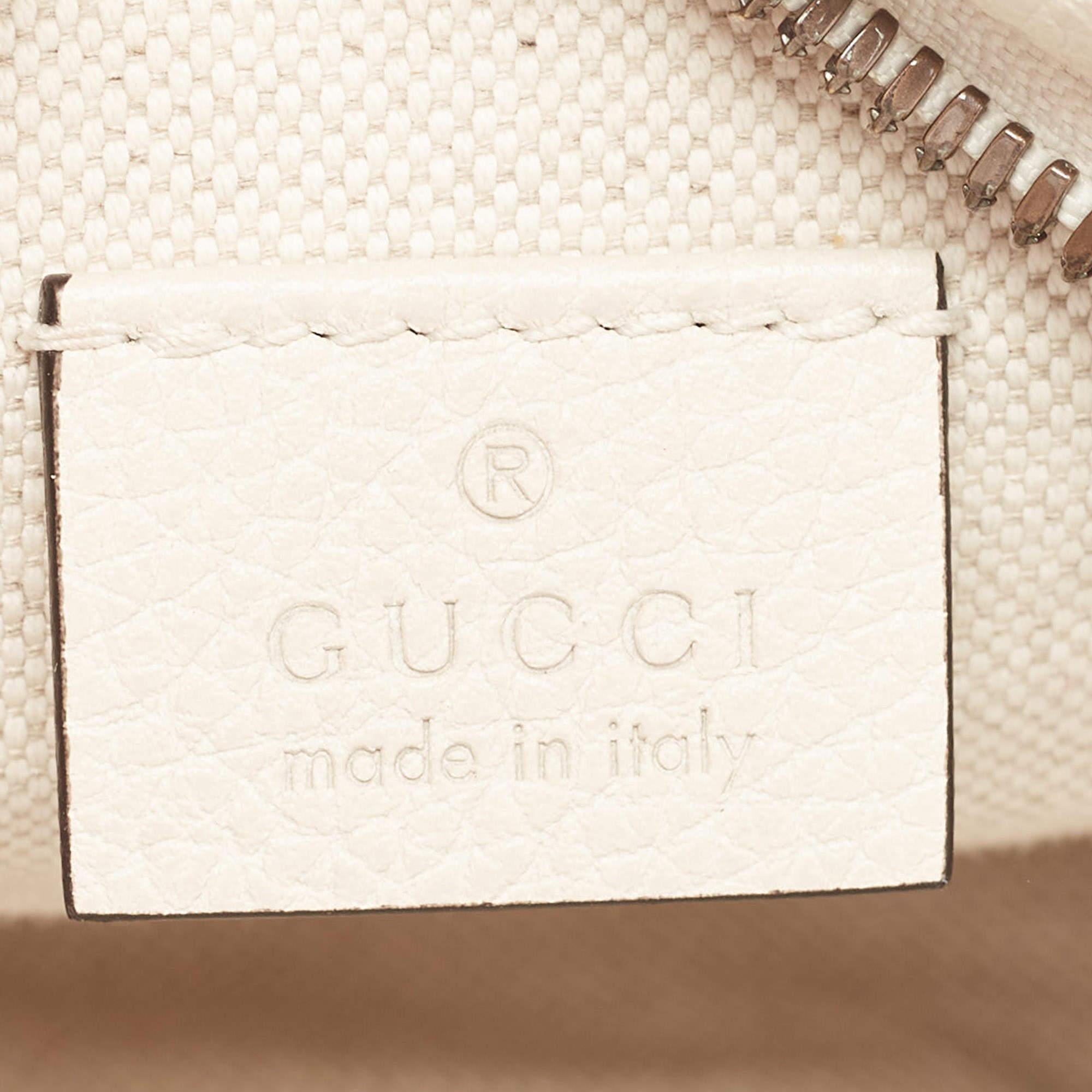 Gucci Off White Leather Logo Web Belt Bag 9
