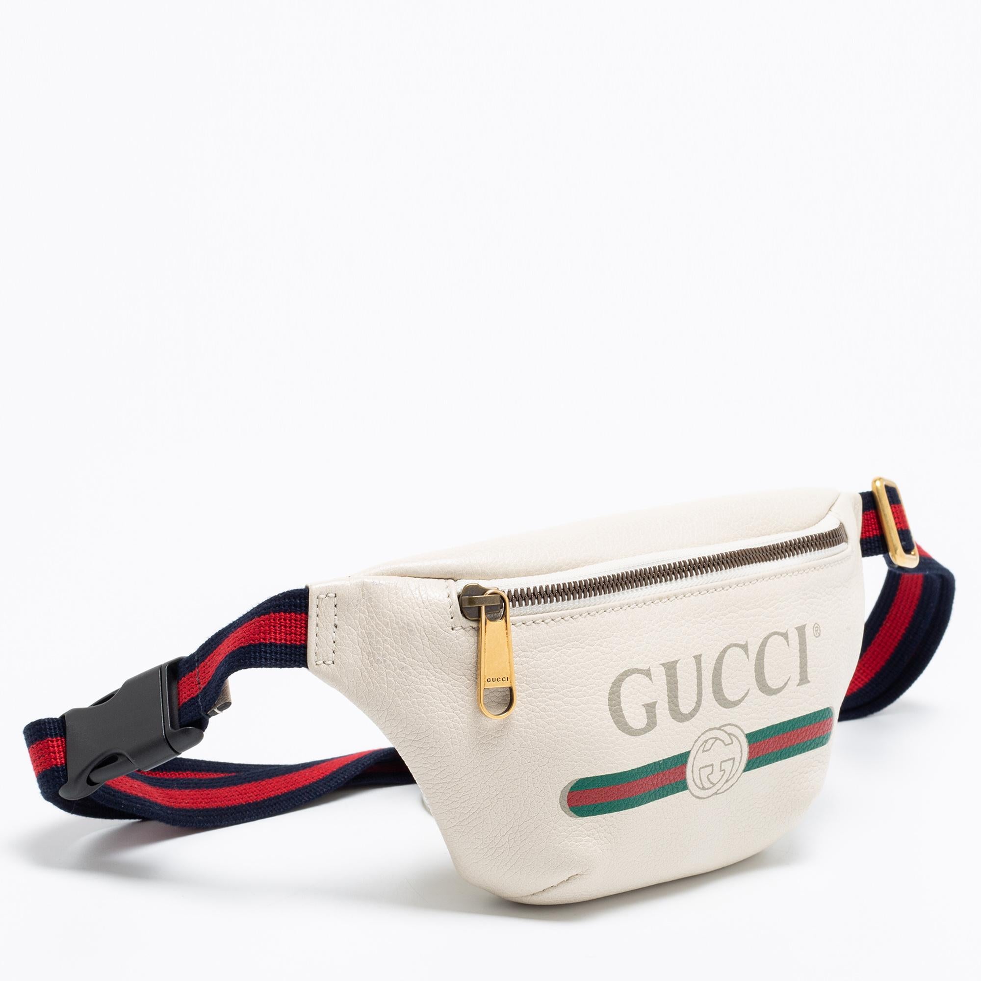 white gucci belt bag