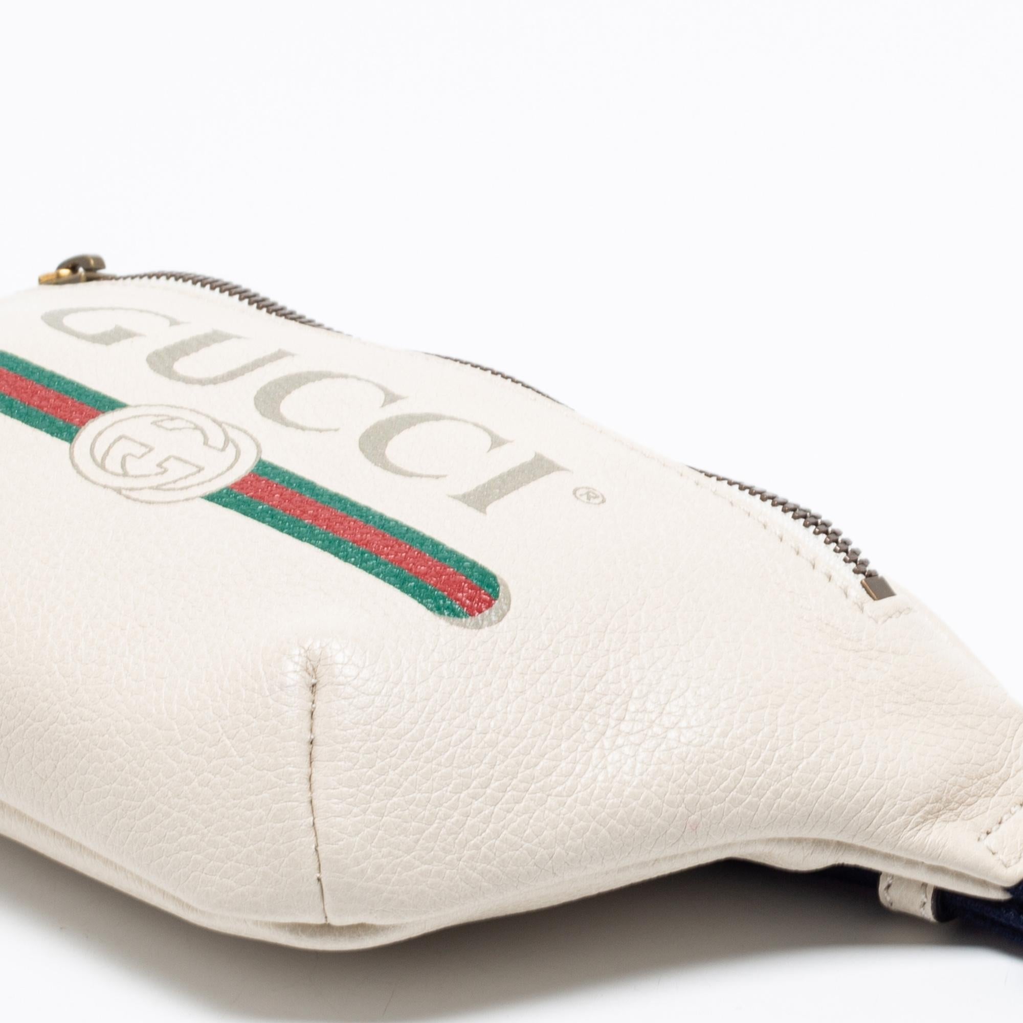 Gucci Off White Leather Logo  Belt Bag at 1stDibs off white fanny