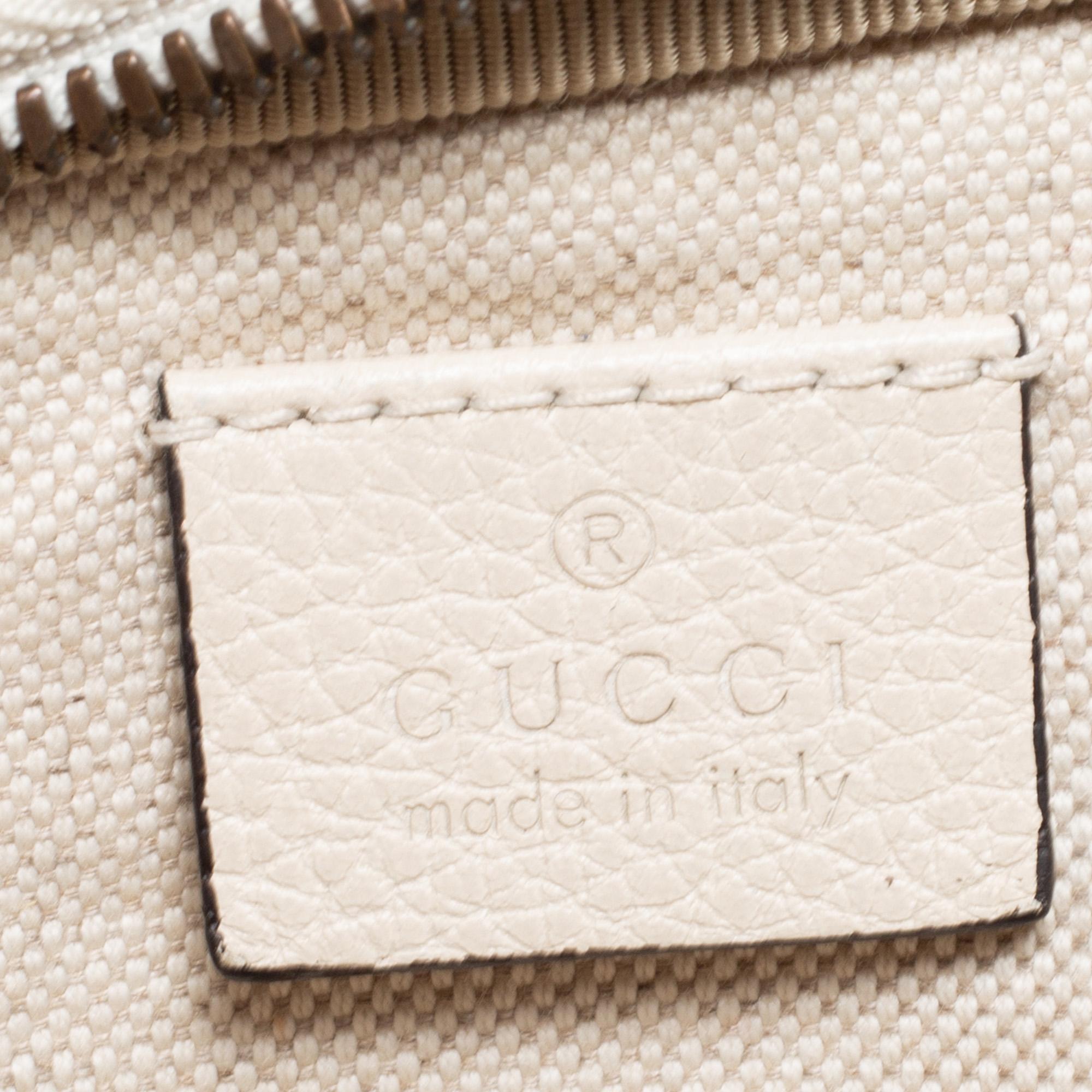 Gucci Off White Leather Logo Web Belt Bag 1