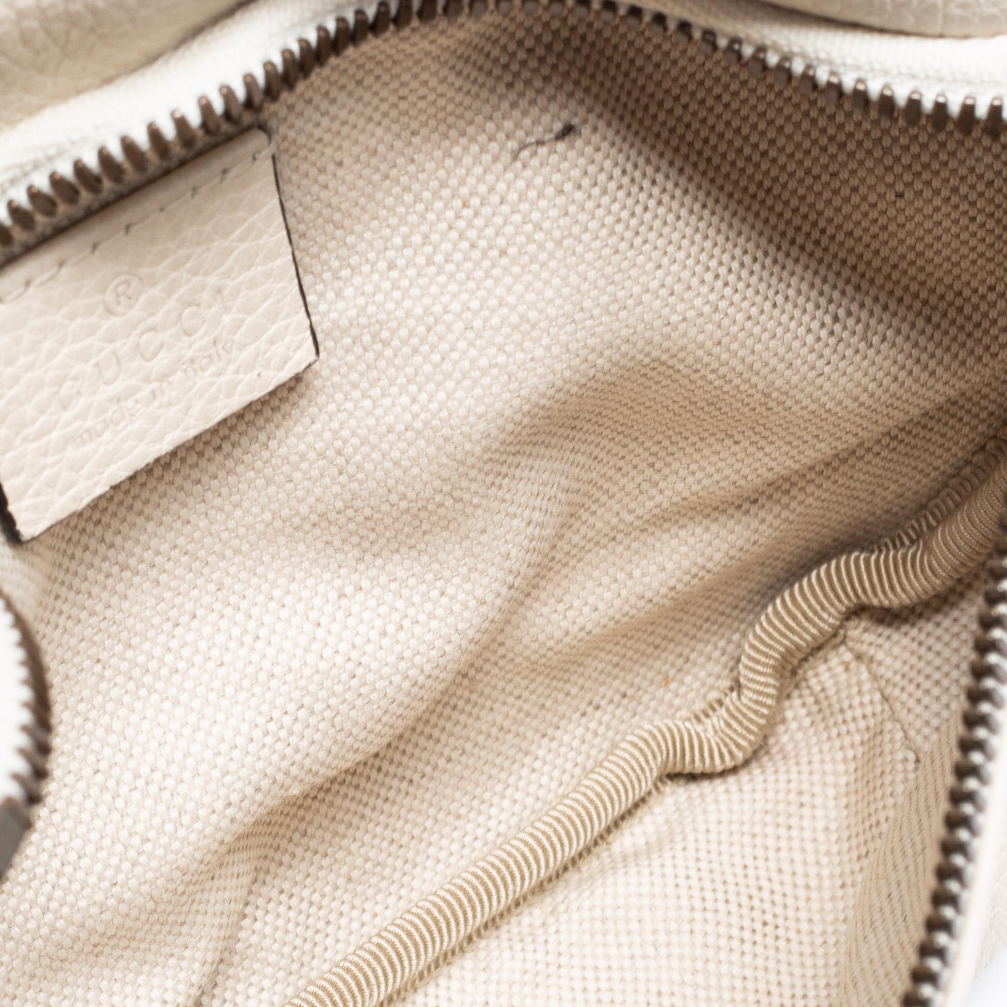 Gucci Off White Leather Logo Web Belt Bag 2