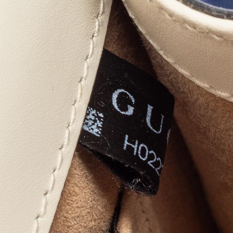Gucci Off White Leather Mini Web Chain Sylvie Shoulder Bag 5