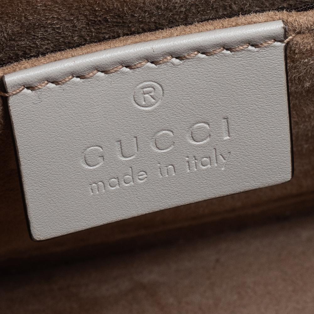 Gucci Off White Leather Mini Web Chain Sylvie Shoulder Bag 1