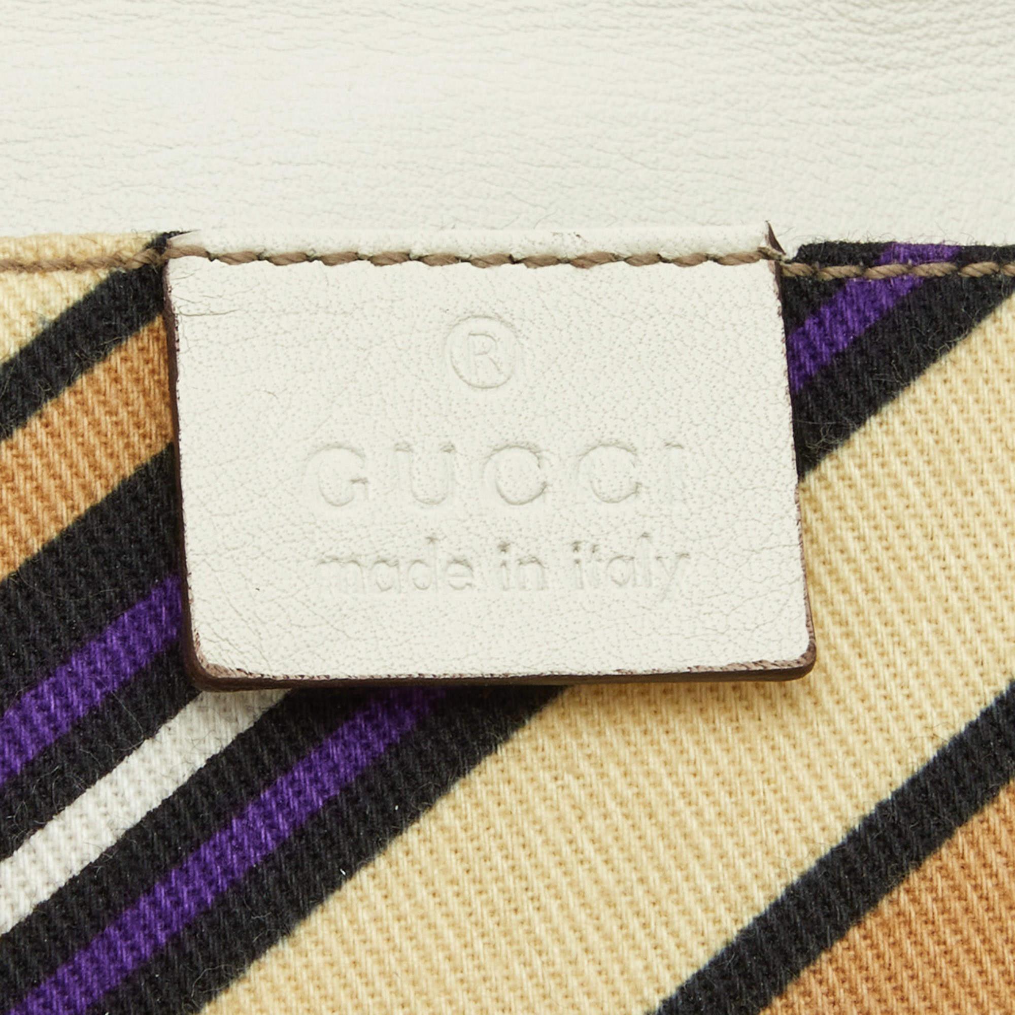 Gucci Off White Leather Small Britt Tassel Hobo 1