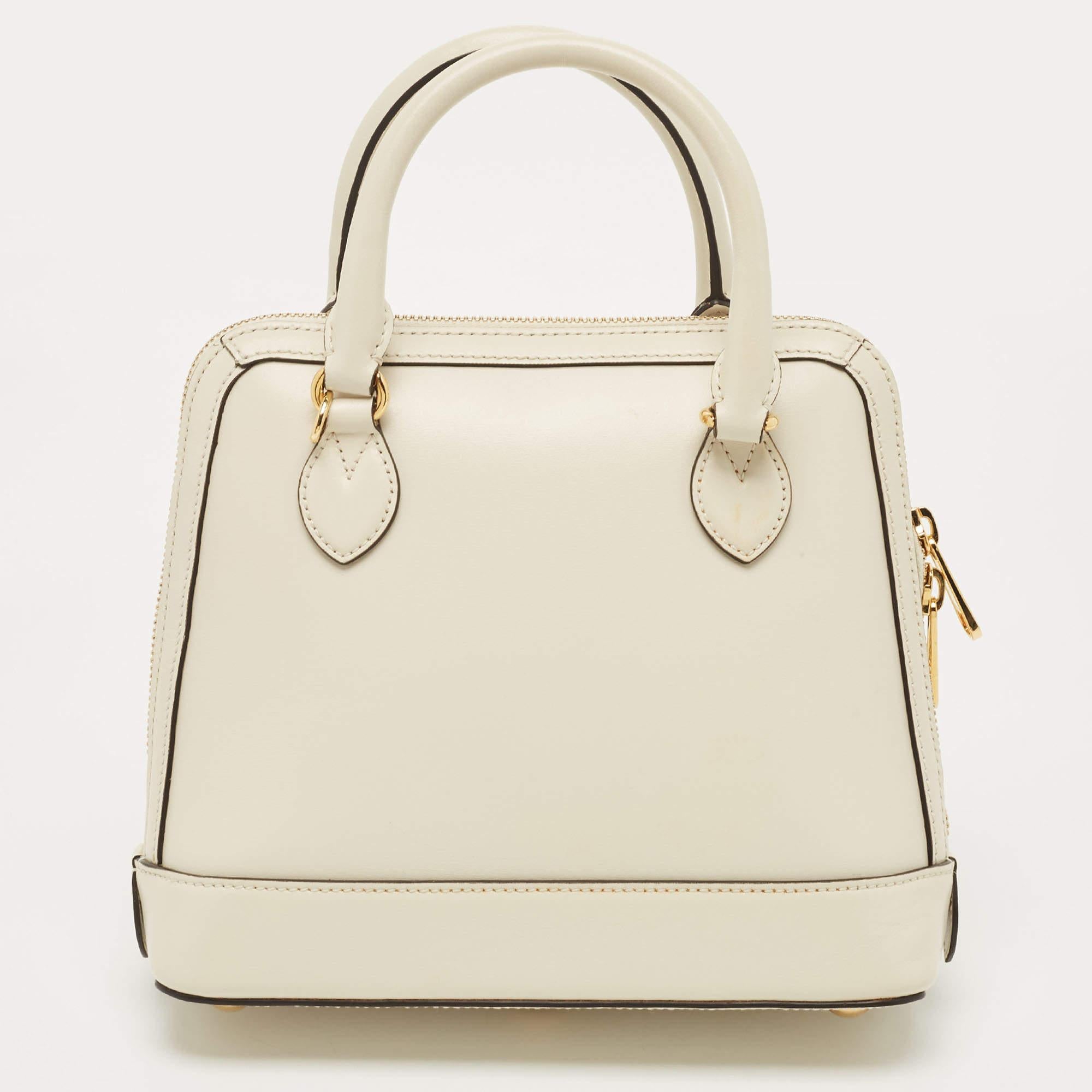 Handbags are more than just instruments to carry one's essentials. They essay one's sense of style, and the better the bag, the more confidence we get when we hold it. This Gucci Horsebit 1955 bag is meticulously made from luxe materials and has a