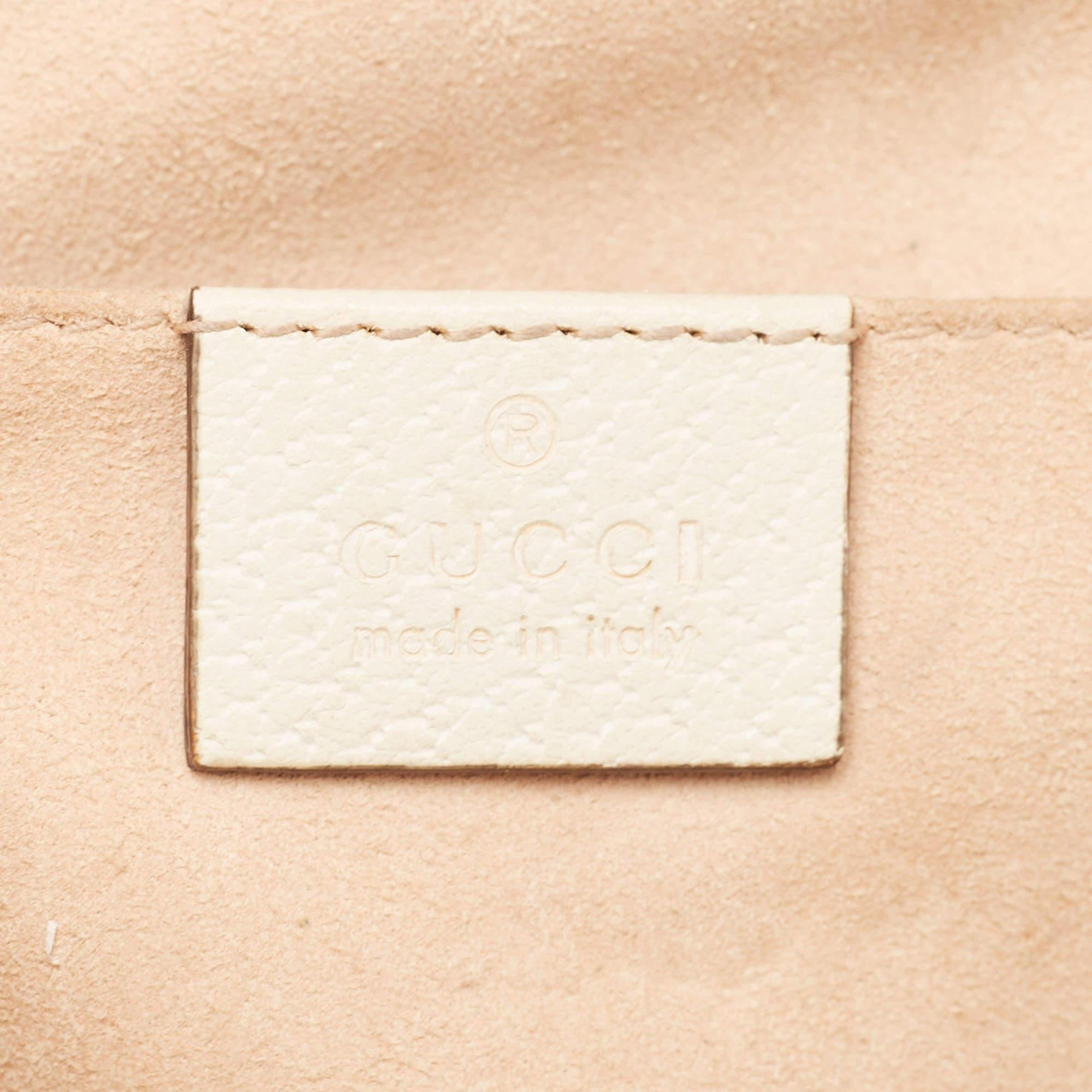 Gucci Off-White Kleine Ophidia-Tasche aus Leder im Angebot 9