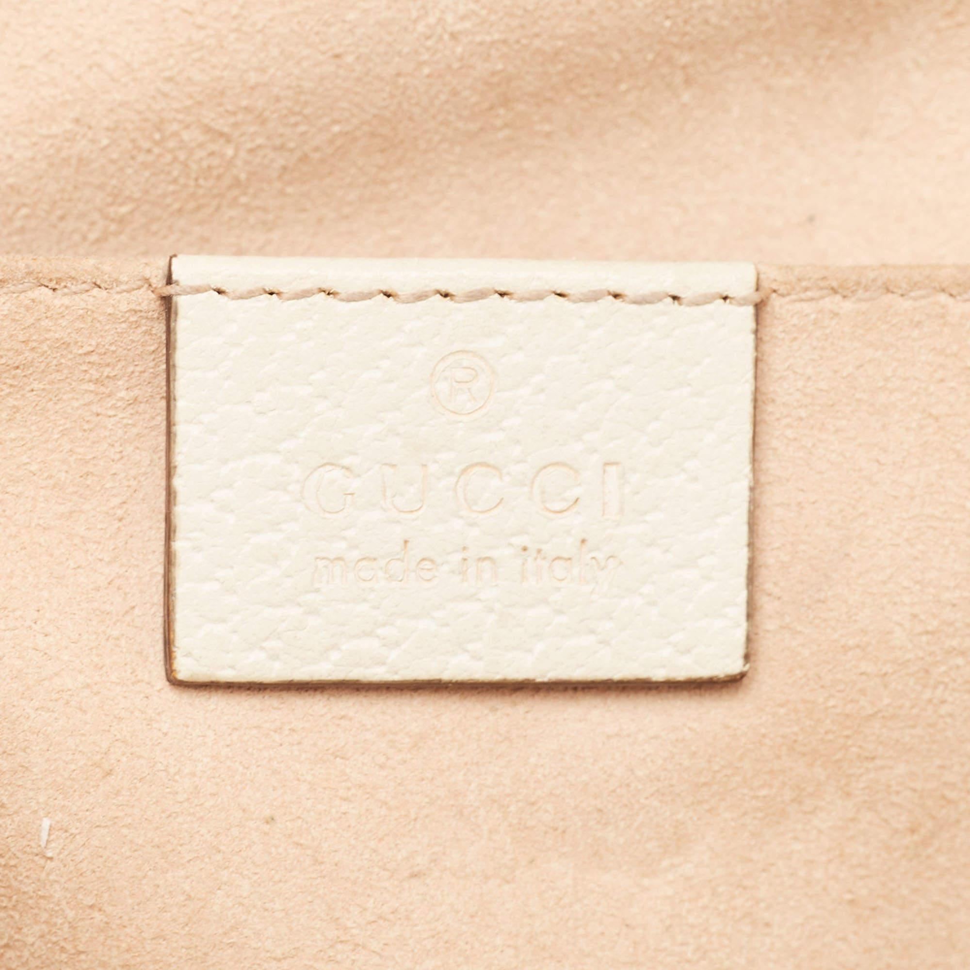 Gucci Off White Leather Small Ophidia Tote 11
