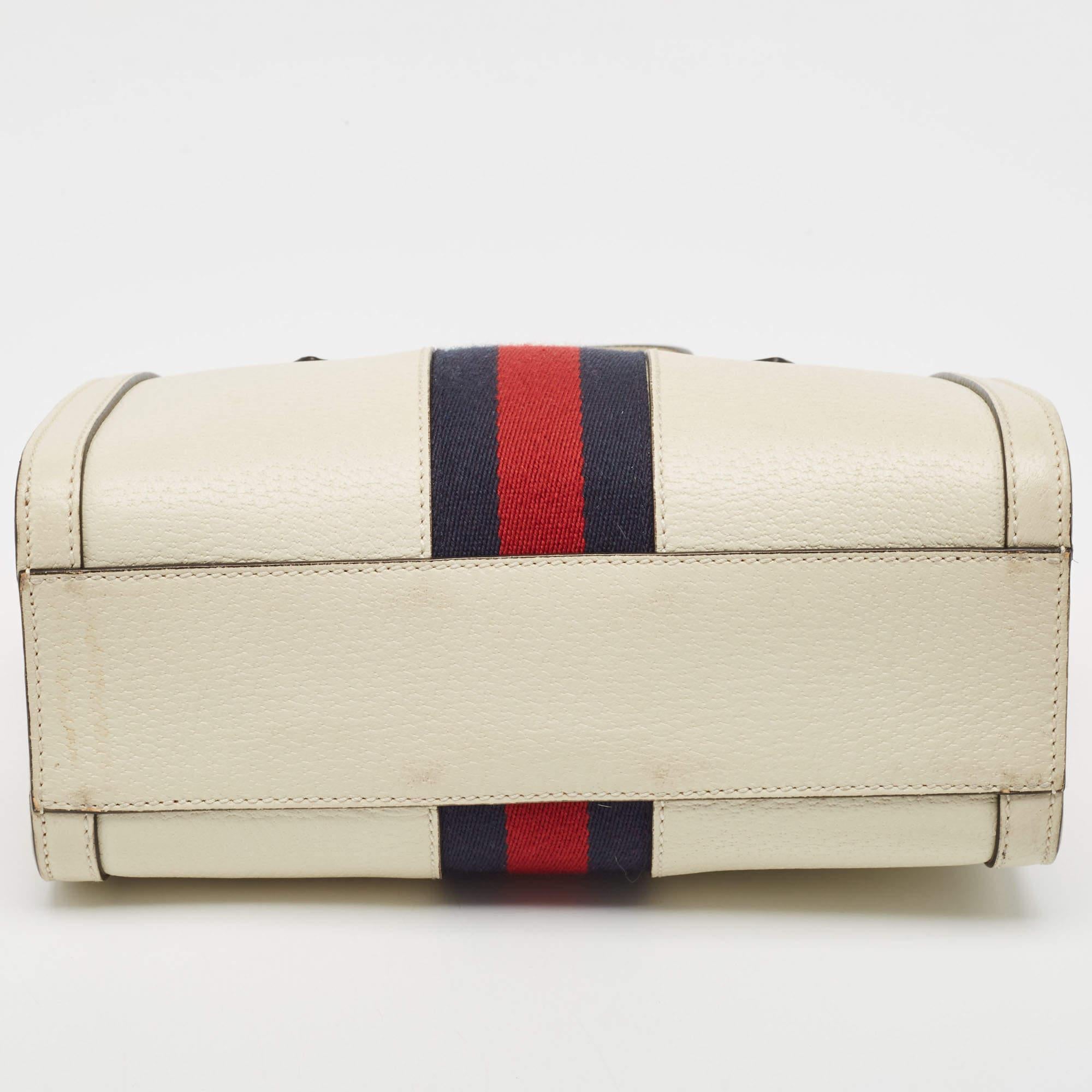 Women's Gucci Off White Leather Small Ophidia Tote