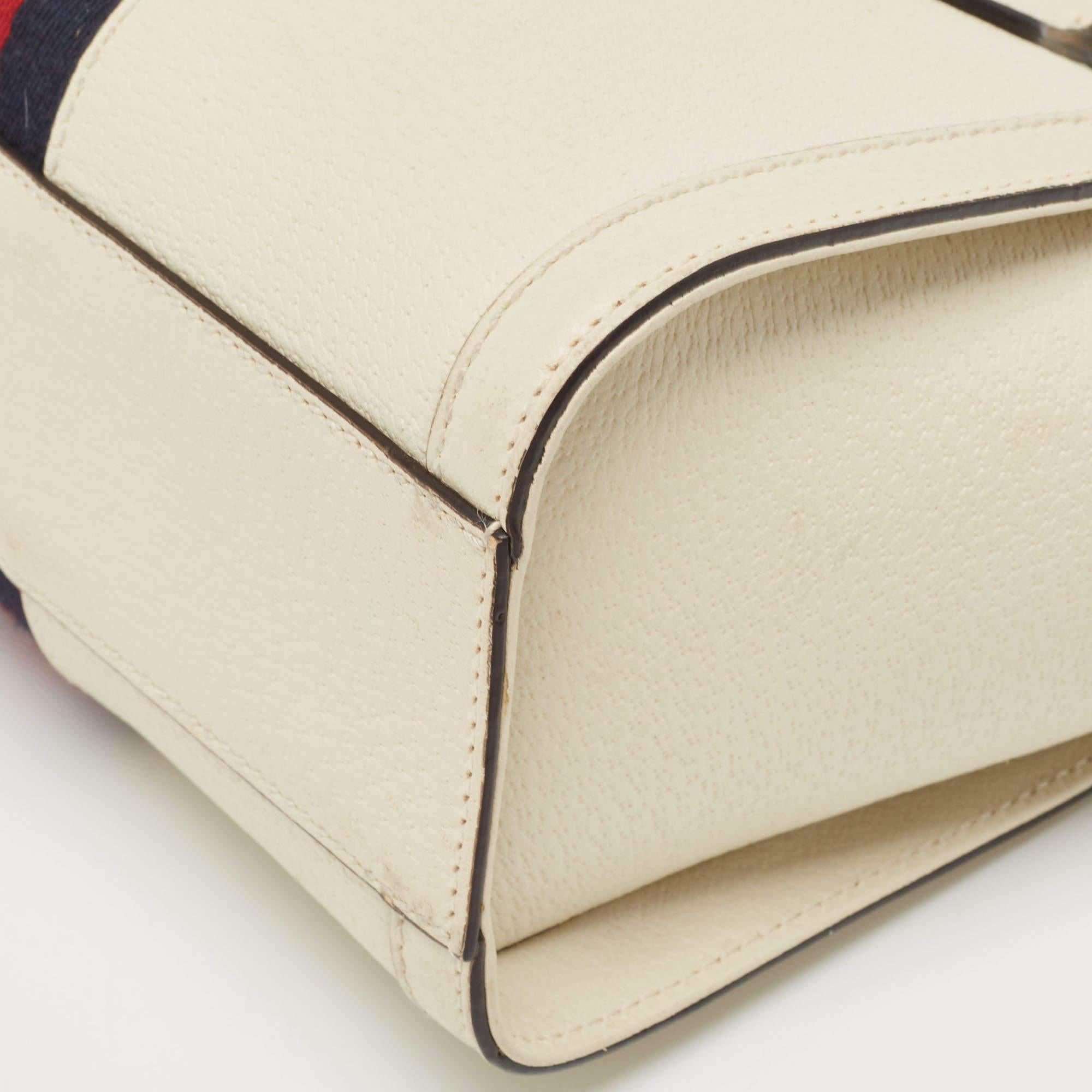 Gucci Off White Leather Small Ophidia Tote 4