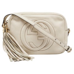Gucci Off White Leather Small Soho Disco Shoulder Bag