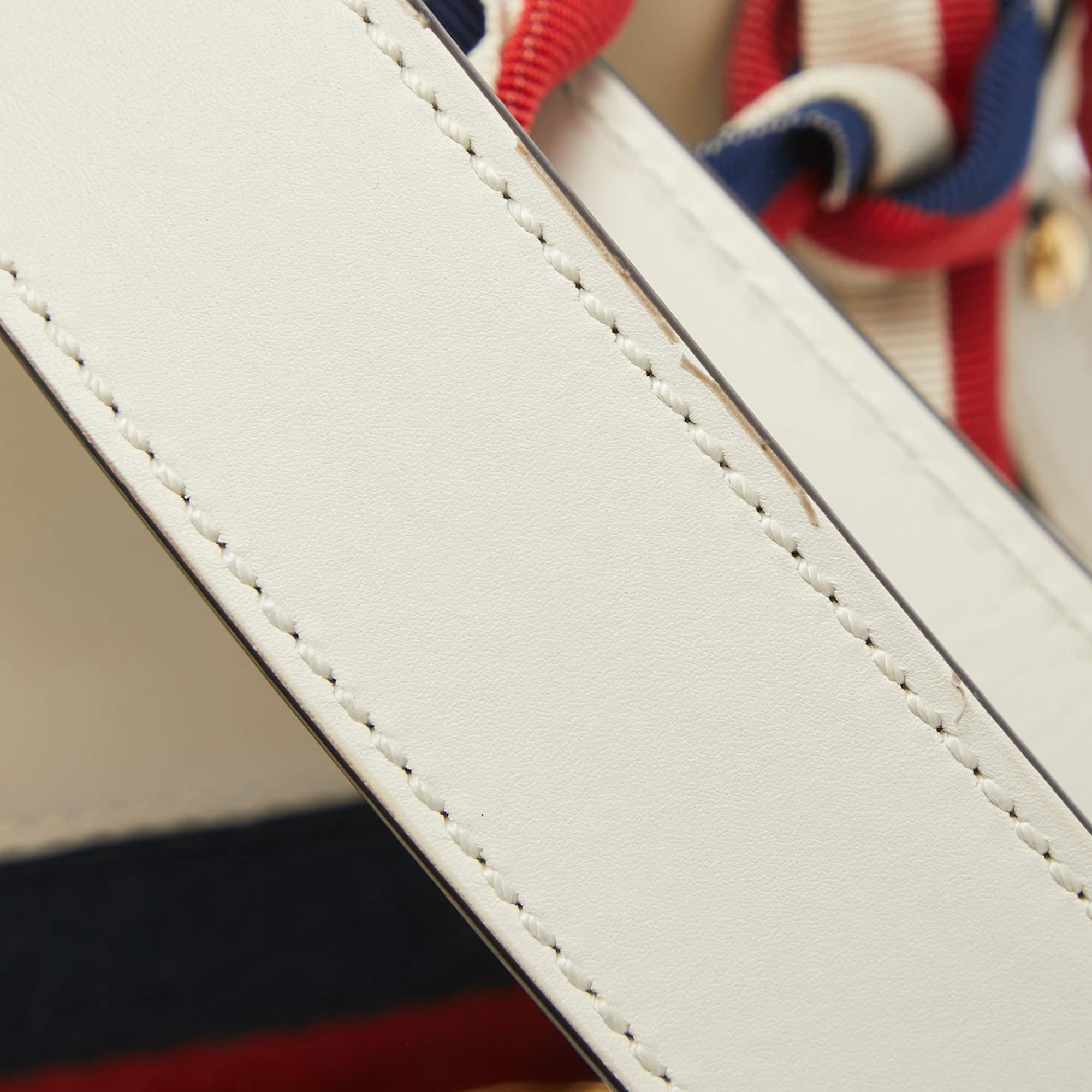 Gucci Off White Leather Small Web Sylvie Shoulder Bag 16