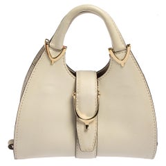 Gucci Off White Leather Stirrup Hobo