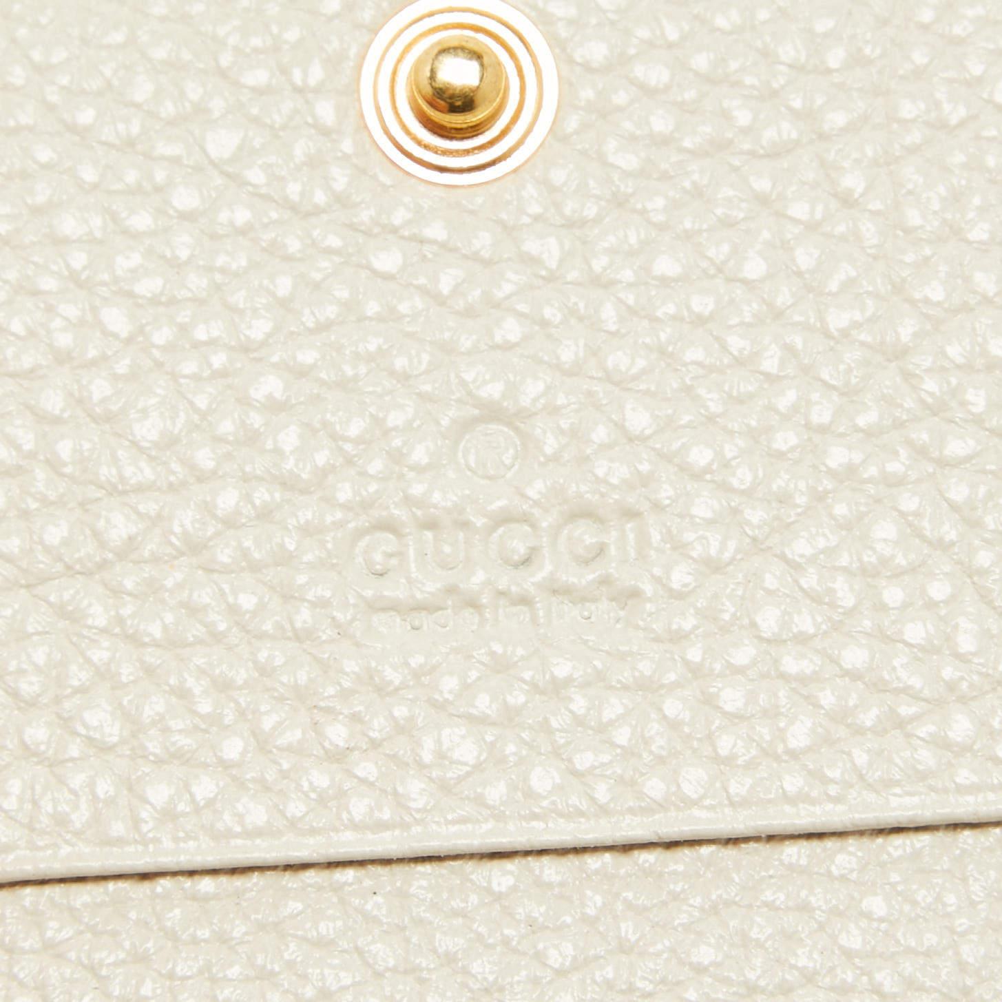 Gucci Off White Leather Zumi Wallet On Chain 6