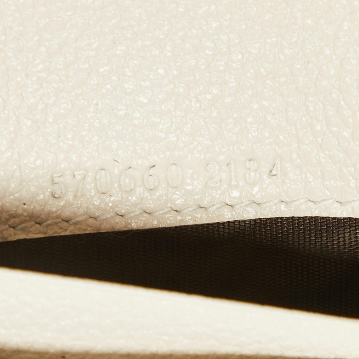 Gucci Off White Leather Zumi Wallet On Chain 4