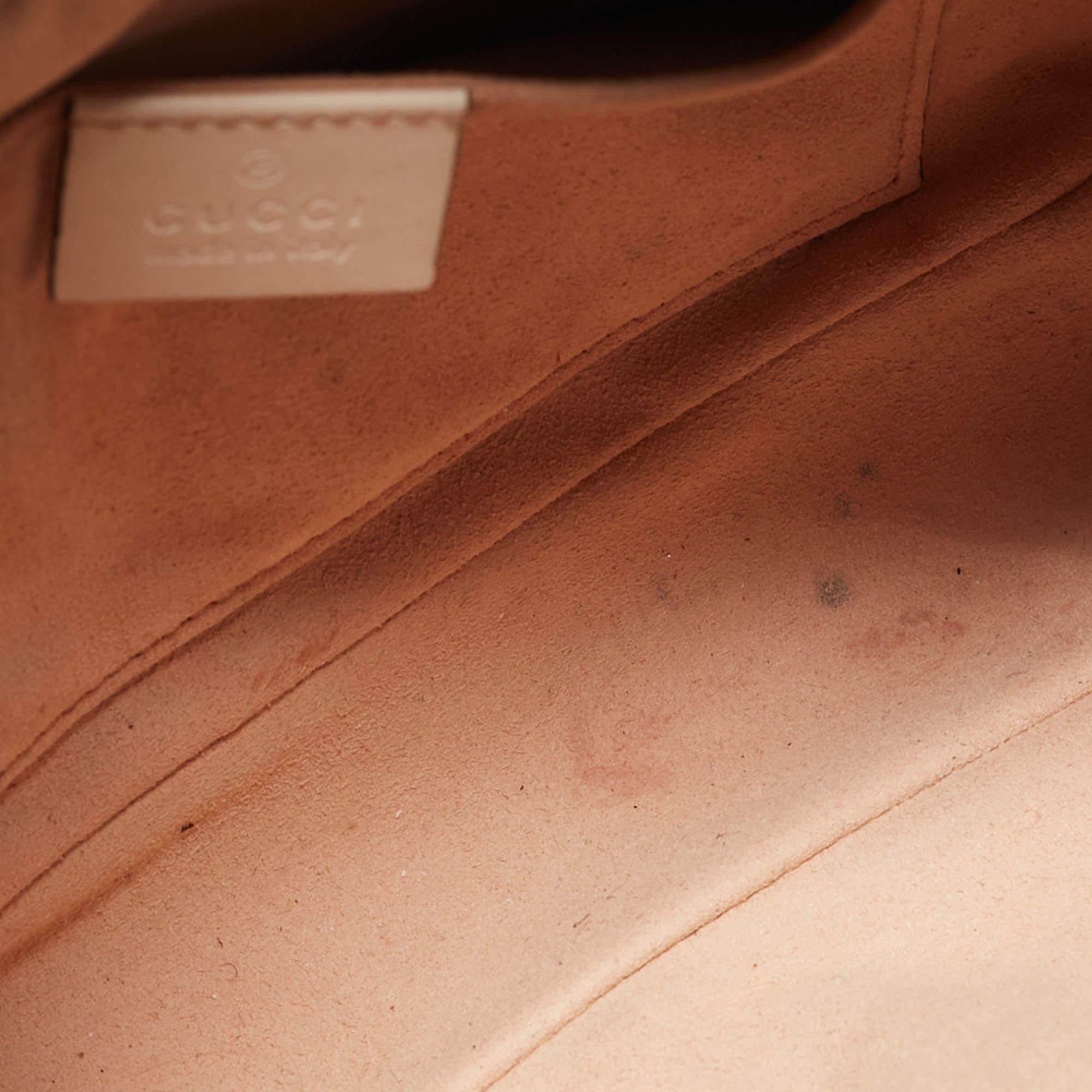 Gucci OFF White Matelassé Leather Small GG Marmont Shoulder Bag 3