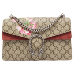 Gucci Old Rose/Beige GG Supreme Canvas and Small Blooms Dionysus Shoulder bag