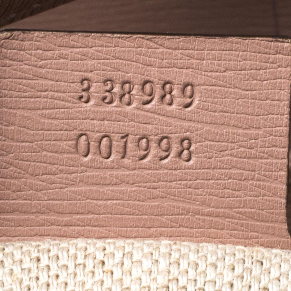Gucci Old Rose Leder Medium New Bullet Bamboo Tasche 4
