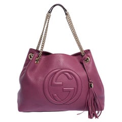 Gucci Old Rose Leather Medium Soho Shoulder Bag