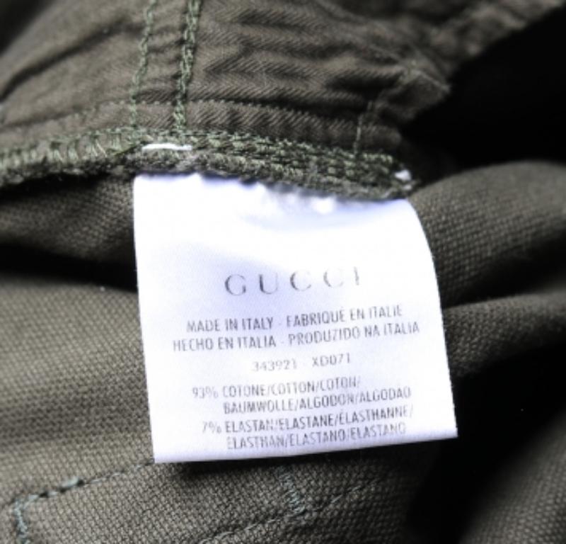  Gucci - Jean d'équitation vert olive XL Pour hommes 