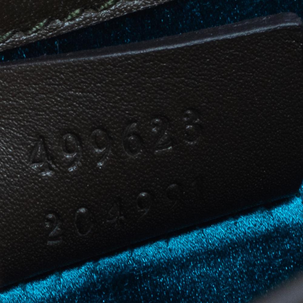 Gucci Olivgrün GG Samt und Leder Kleine Dionysos Umhängetasche 6