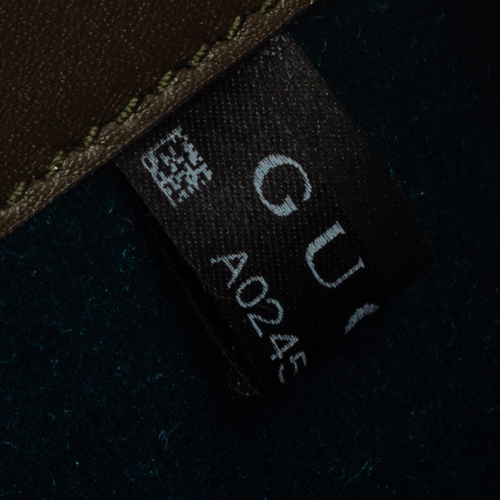Gucci Olivgrün GG Samt und Leder Kleine Dionysos Umhängetasche 4