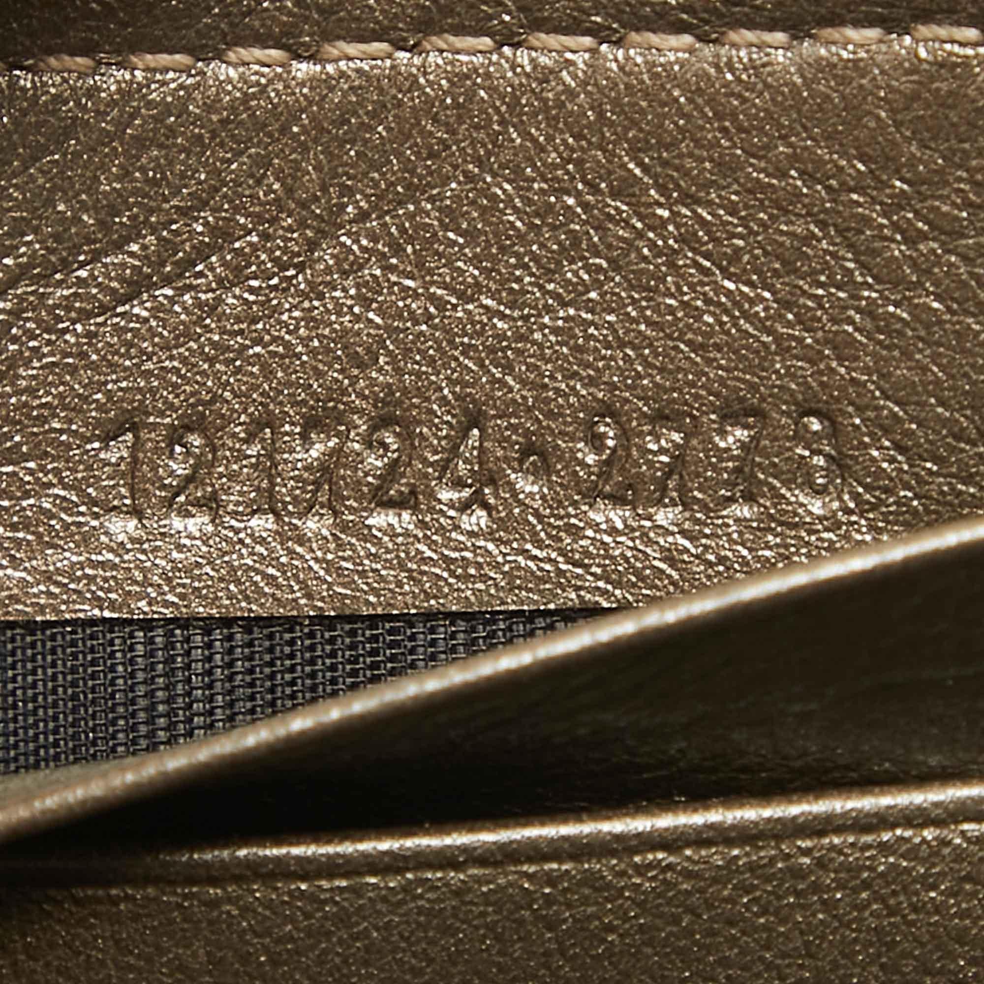 Gucci Olive Green Guccissima Leather Zip Around Continental Wallet 5