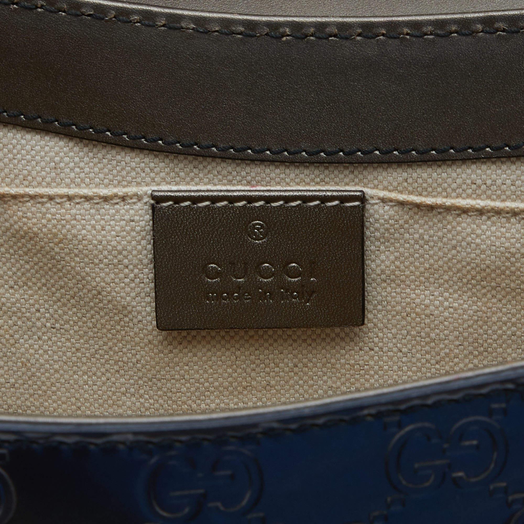 Gucci Olive Green Guccissima Patent Leather Medium Emily Shoulder Bag 6