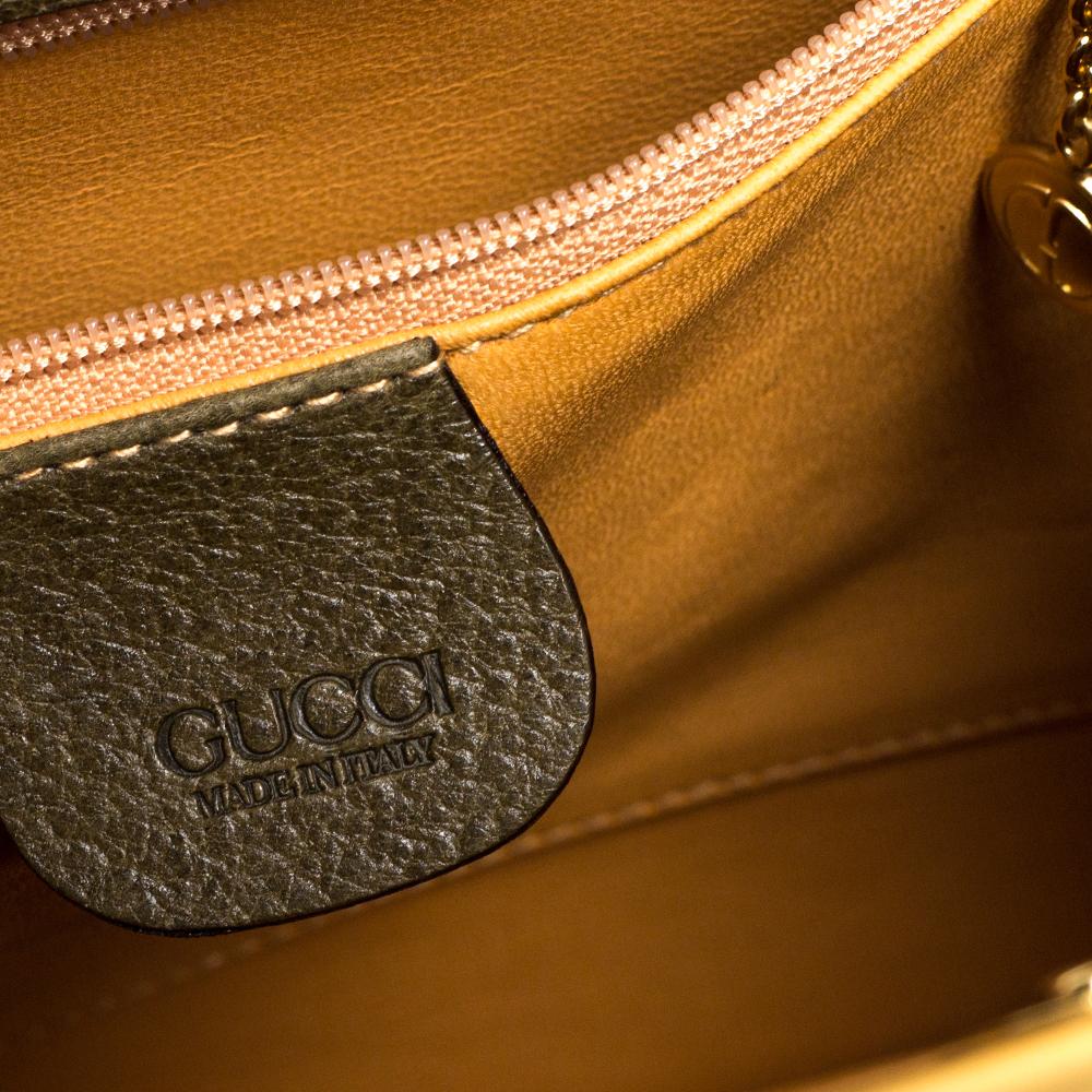 Gucci Olive Green Leather Vintage Horsebit Doctor's Bag 1