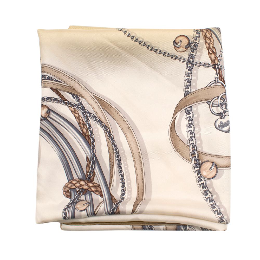 Gucci Ombre Chain Strap Print Silk Scarf 3