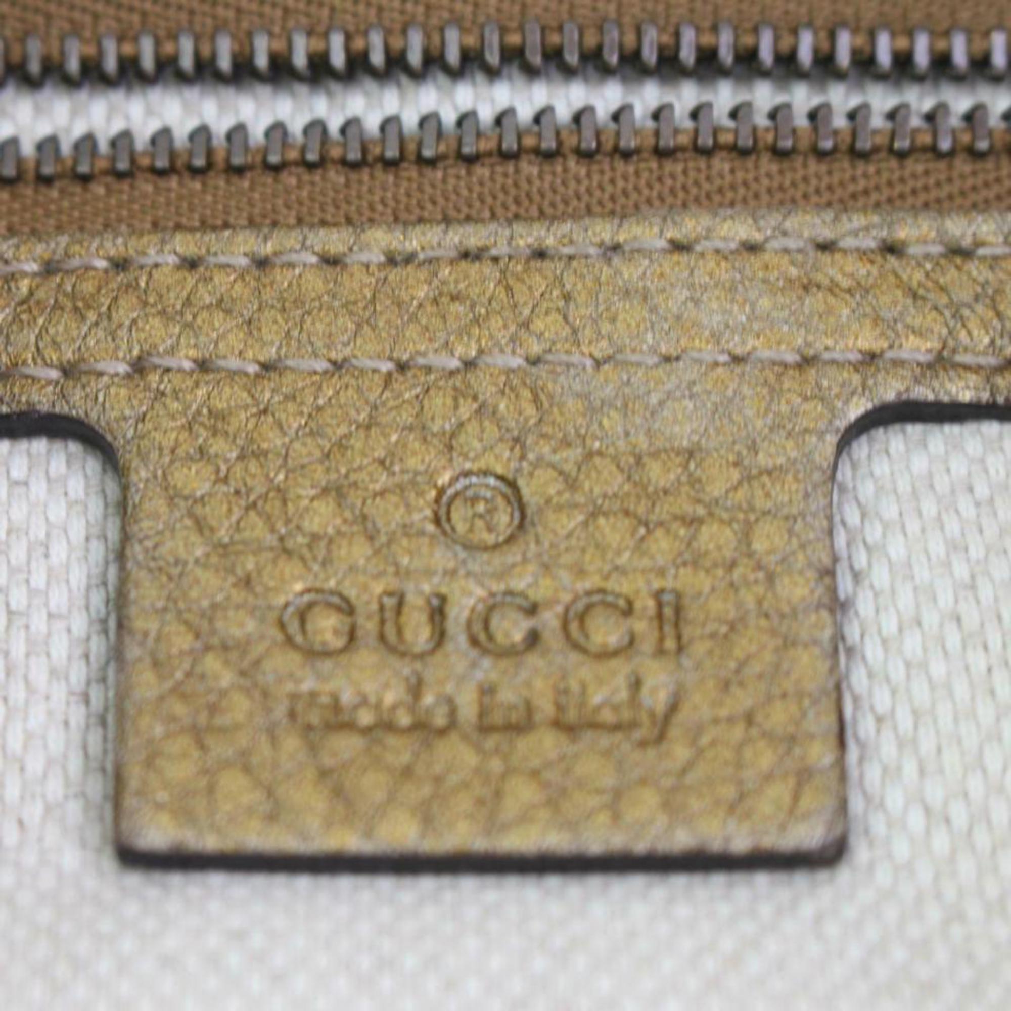 Gucci Ombre Soho Tassel Gold Chain Tote 870595 Beaige Leather Shoulder Bag In Good Condition For Sale In Forest Hills, NY