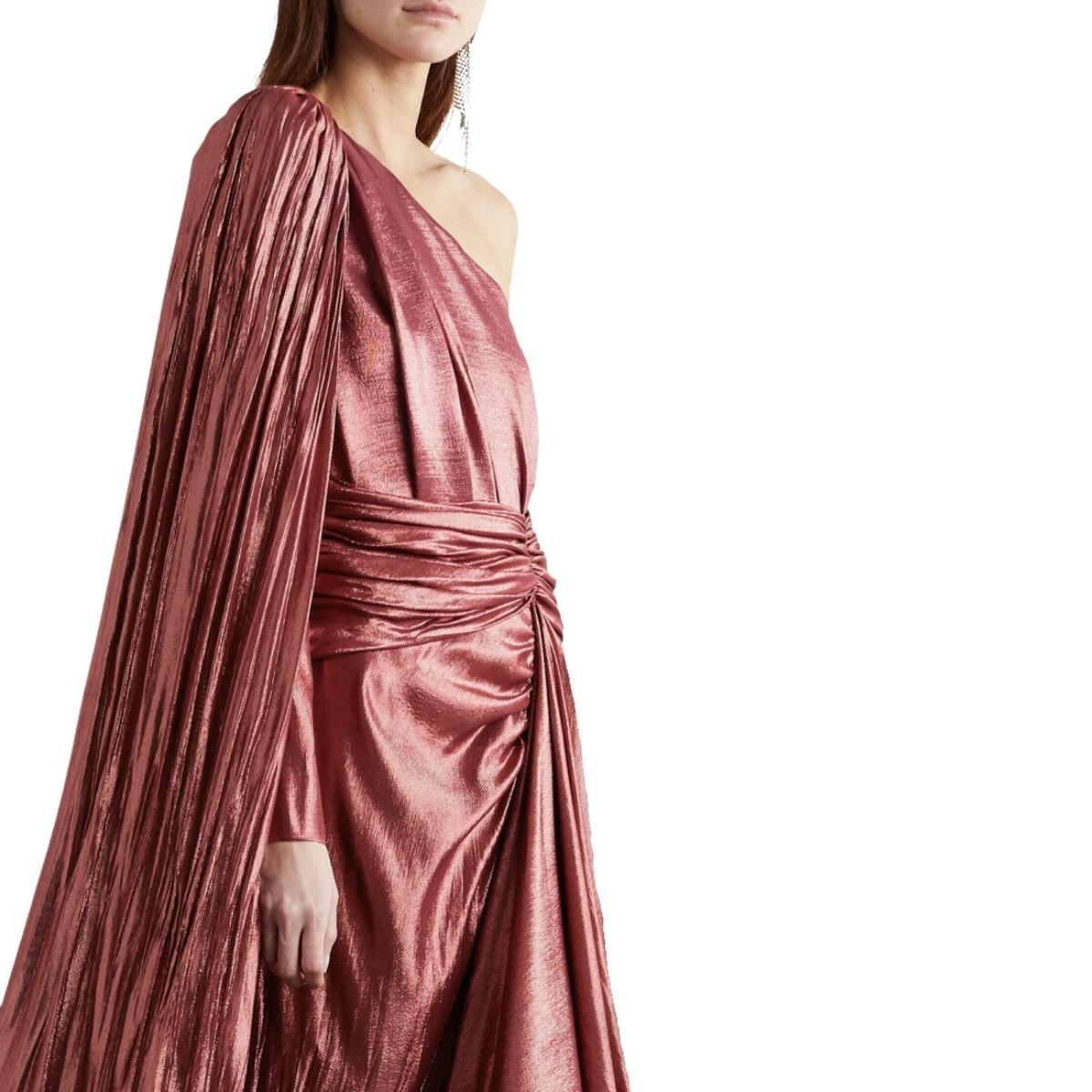 Gucci One Shoulder Asymmetric Lame Gown IT 40 (US 4) For Sale 2