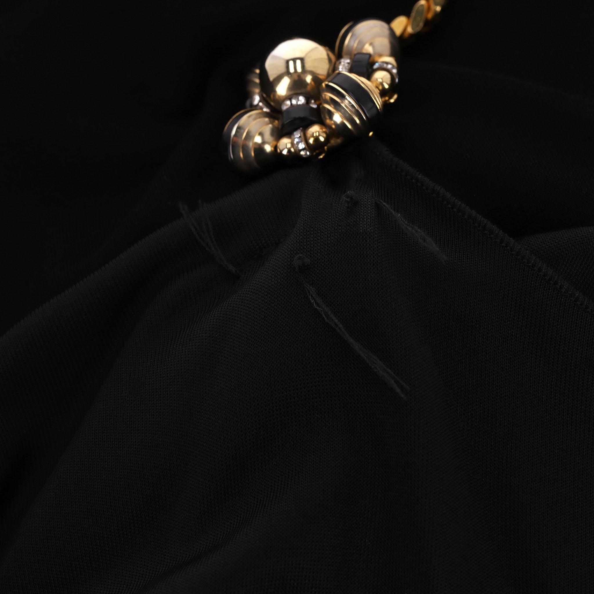 Gucci One-Shoulder Brooch & Chain Strap Detail Dress For Sale 3