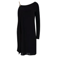 Gucci One-Shoulder Brooch & Chain Strap Detail Dress